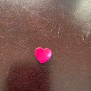 Heart-Shaped Pink Brooch